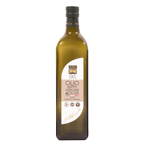 OLIO EXTRAVERGINE FRUTTATO MEDIO - BOTTIGLIA DA 1 LT - Oleificio  Cooperativo Cima Di Bitonto