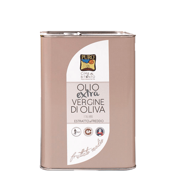 OLIO EXTRAVERGINE DI OLIVA BIOLOGICO PACK: 2 LATTINE DA 5 LT - Oleificio  Cooperativo Cima Di Bitonto